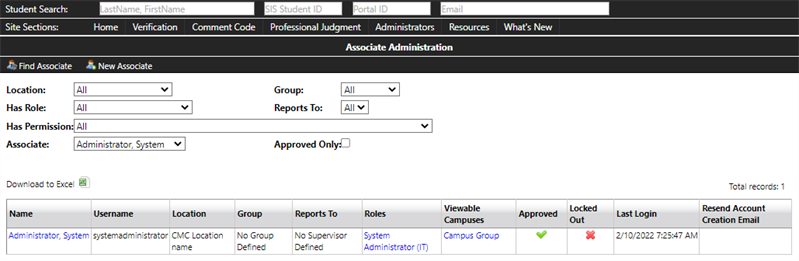 Associate Admin
